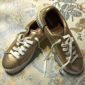 Metallic platform sneakers